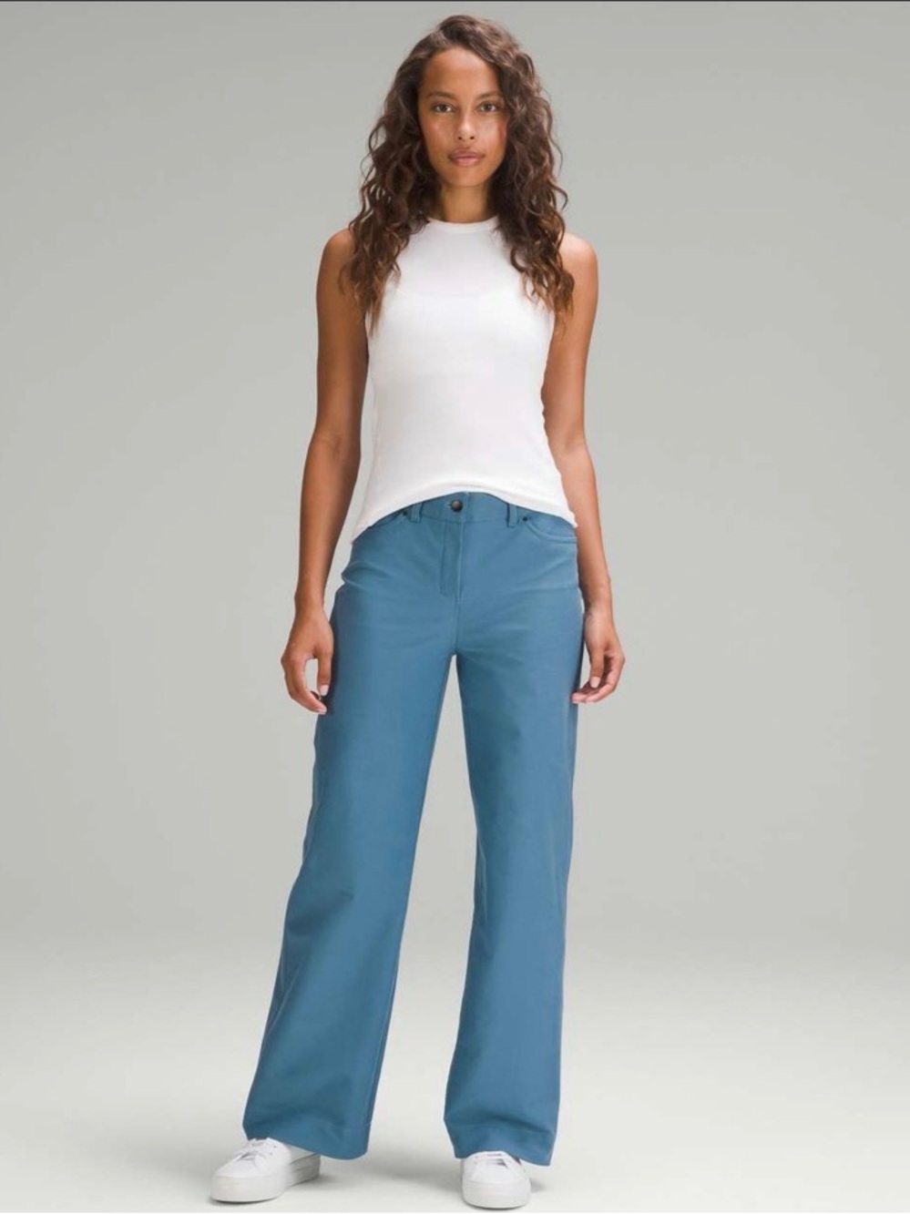 Lululemon City Sleek 5 Pocket High Rise Wide-Leg Pant Full Length | Utility Blue - Picture 4 of 5